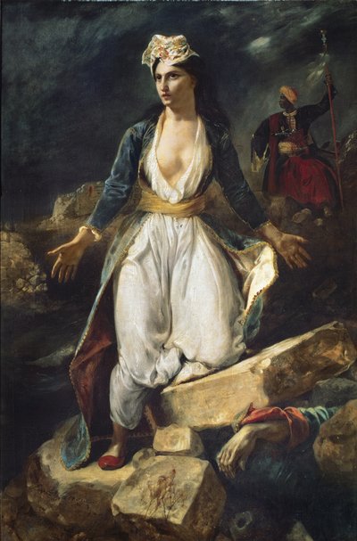 Greece Expiring on the Ruins of Missolonghi, 1826 by Ferdinand Victor Eugene Delacroix